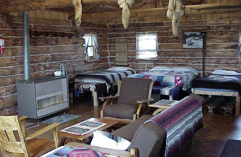 Cabin interior at Lone Butte Ranch.