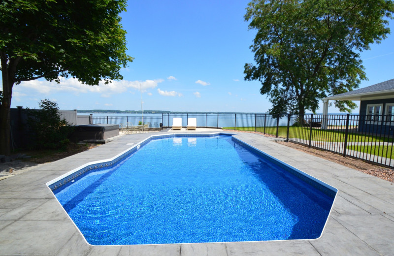 Outdoor pool at Waters Edge B&B Resort.