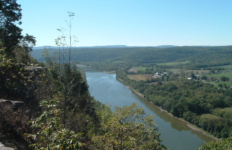 Aerial River View Near The Wyalusing Hotel