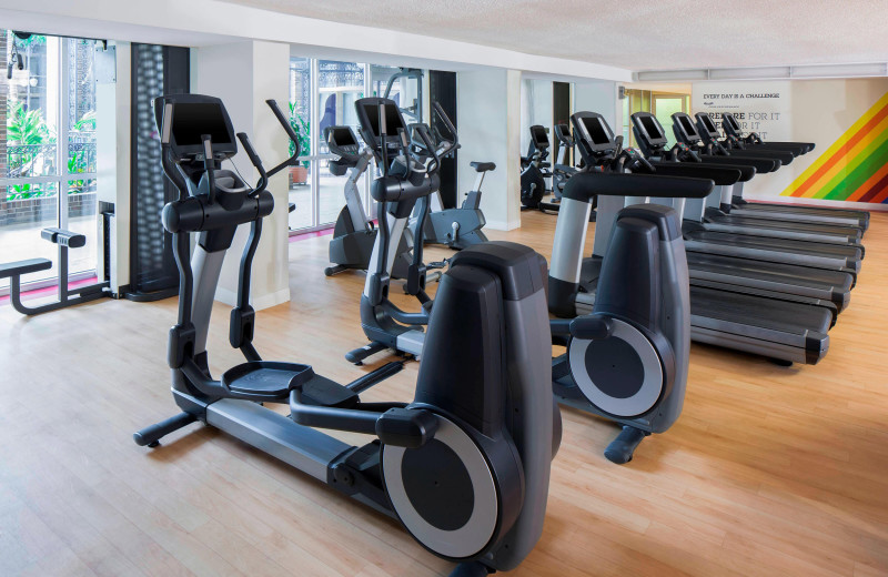 Fitness room at Sheraton Atlanta Hotel.