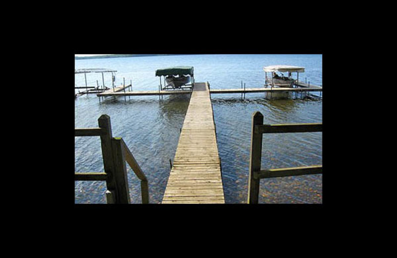 Dock view at Lakeview Resort on Grindstone.