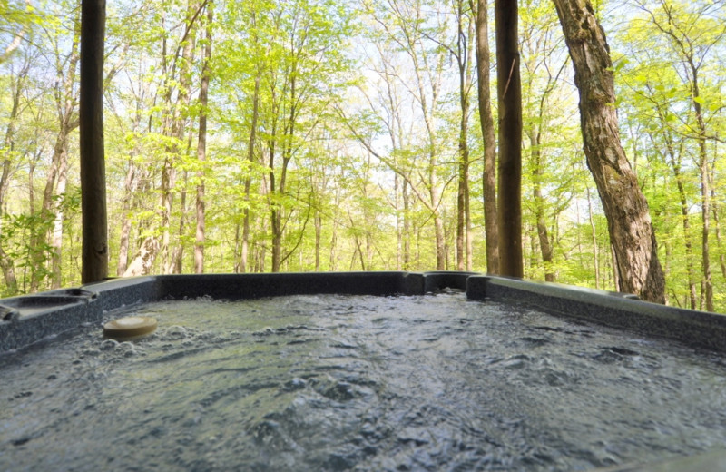 Rental hot tub at Berkeley Springs Cottage Rentals.