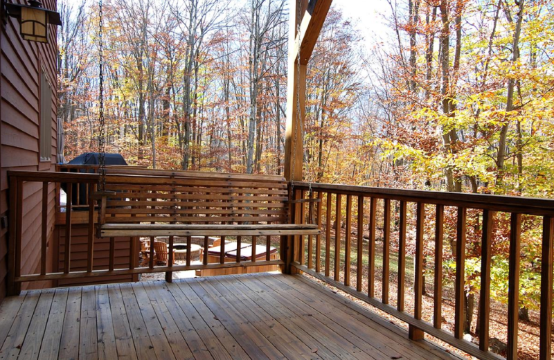 Vacation rental deck at Old Timberline Community.