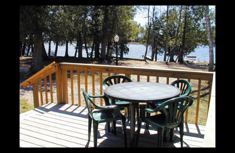 Deck view at North Shore Bay Resort.