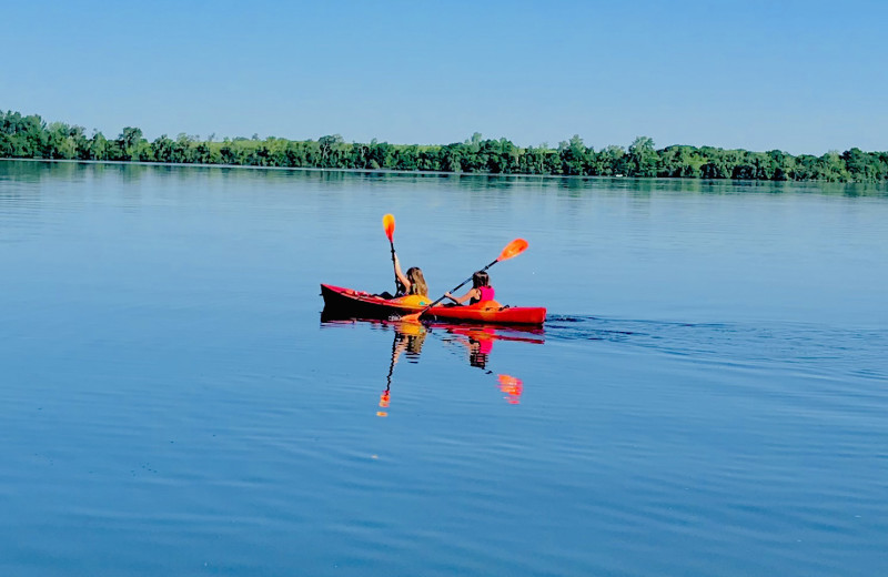 Kayaking at Barrett Lake Resort.