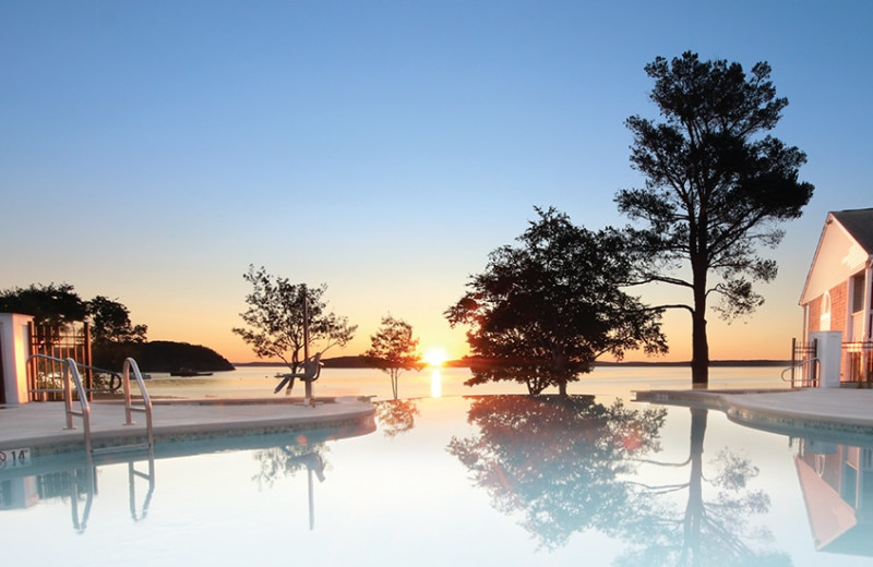 Outdoor pool at Bar Harbor Inn & Spa.
