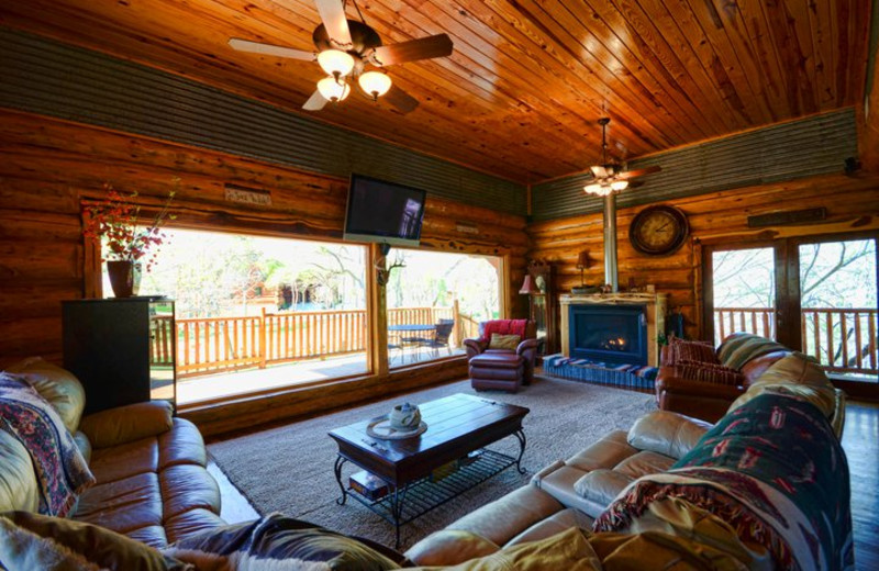 Living room at Log Country Cove.