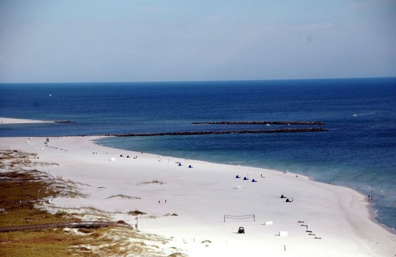 The beach at Gulf Beach Rentals.