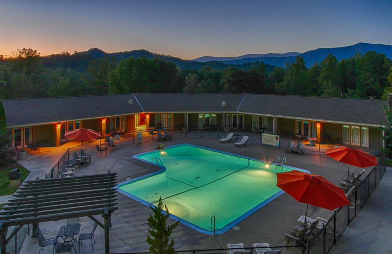 Outdoor pool at Fontana Village Resort.