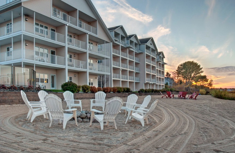 Beach fire pit at The Cherry Tree Inn & Suites.