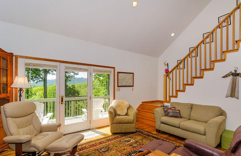 Rental living room at Asheville Connections.