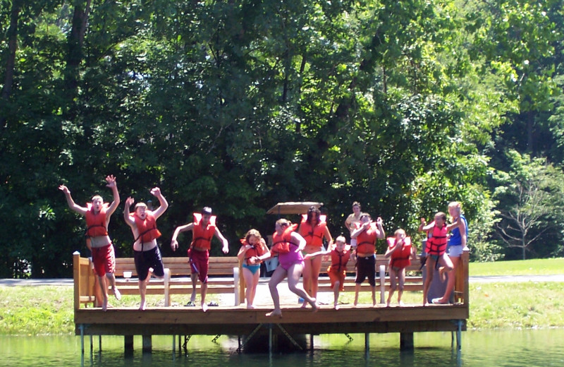 Dock at Lakeside Cabins Resort.