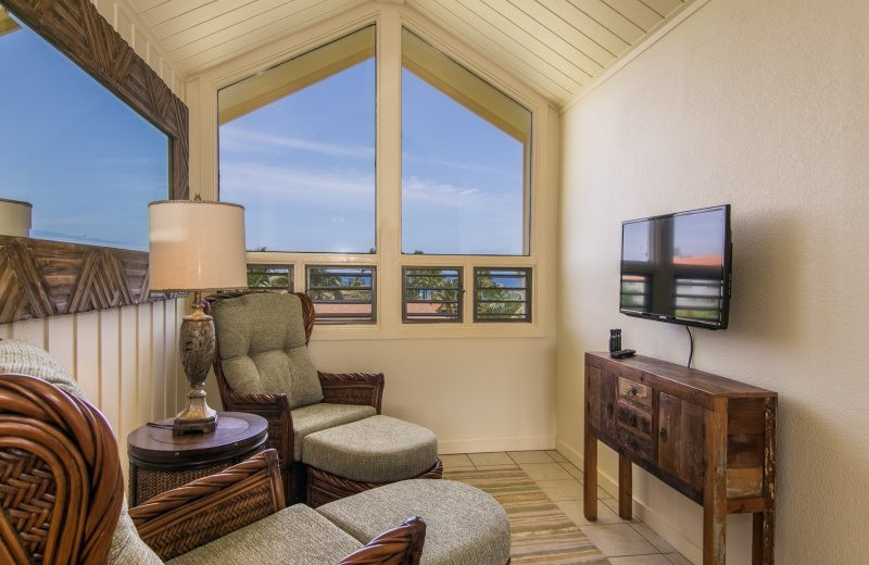 Vacation rental living room at Great Vacation Retreats.