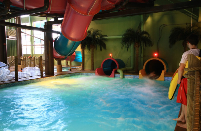 Water slides at Maui Sands Resort & Indoor Waterpark.