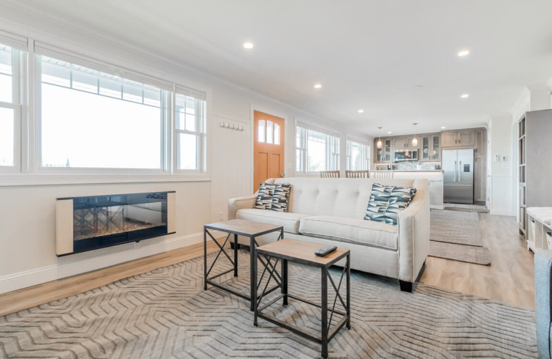Guest room at Lighthouse Suites at Pine Point.