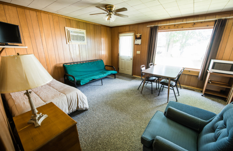 Cabin interior at Birchview Resort.