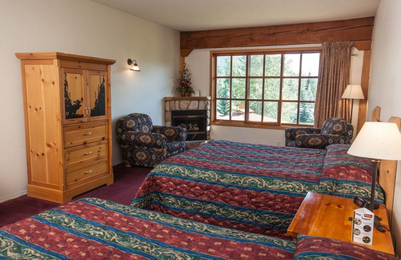 Guest room at Glacier House Resort.