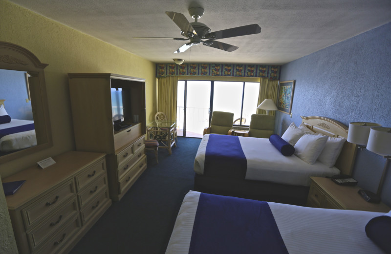 Guest room at Shoreline Island Resort.