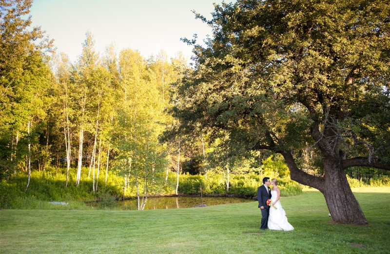 Wedding couple at The Red Clover Inn & Restaurant.