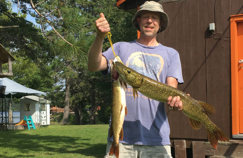 Fishing at Silv'ry Moon Lodge.