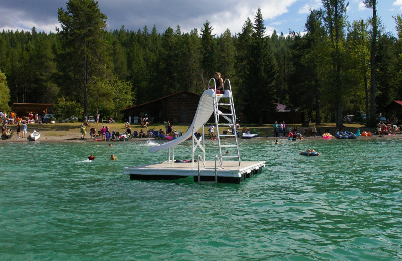 Beach at Lake Five Resort.