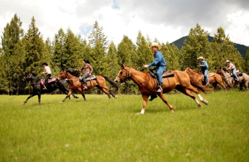 Horseback riding at Laughing Water Ranch.