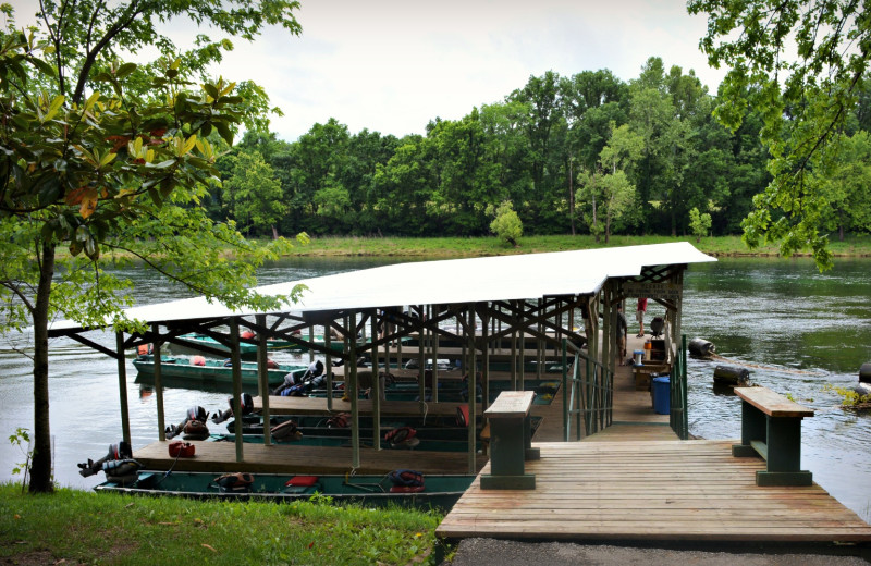 Fishing pier at Rainbow Drive Resort.