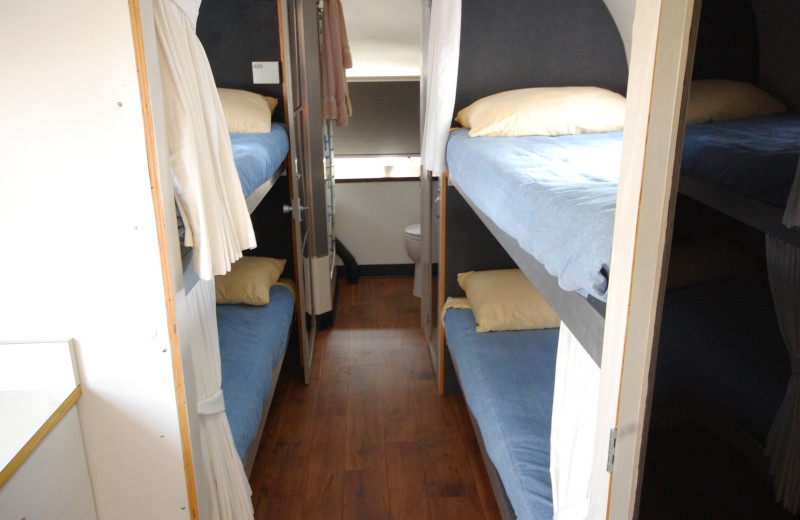 Guest room at Airstreams at Haystack Village.