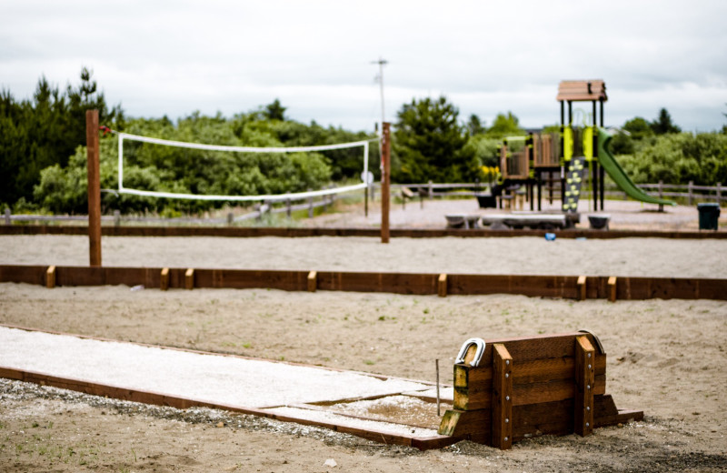 Bocce ball and volleyball at Oyhut Bay Seaside Village.