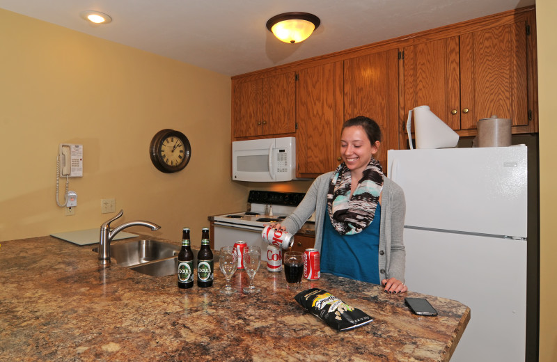 Guest kitchen at Westwood Shores Waterfront Resort.