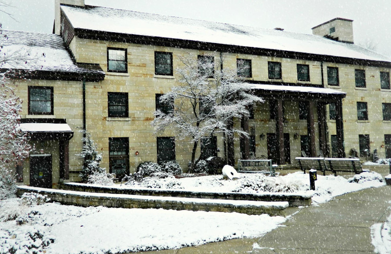 Exterior view of Spring Mill Inn.