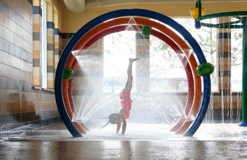 Splash pad at Driftwood Shores Resort and Conference Center.