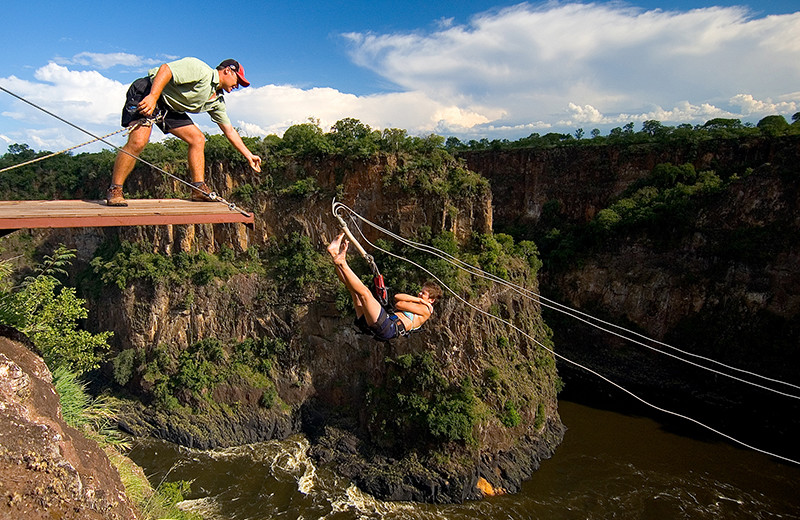 Bungee jumping at Kaazmein Lodge & Resort.