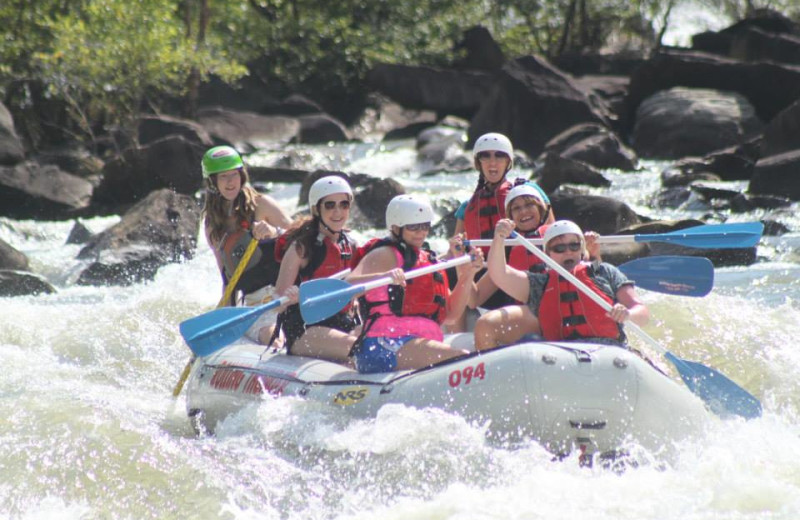 River rafting near Copperhead Lodge.