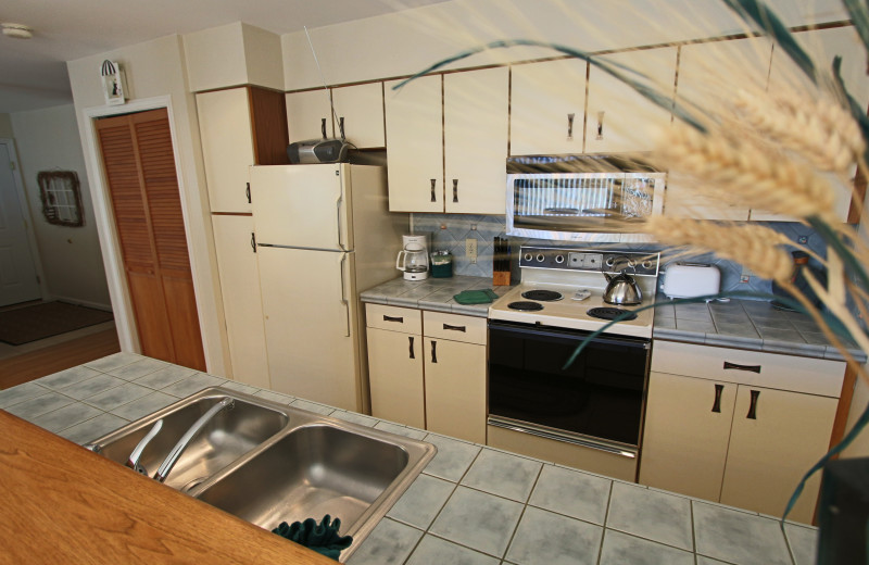 Kitchen view at Mountainside at Stowe.