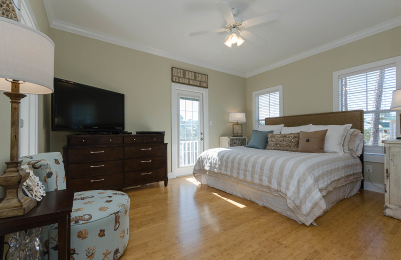 Rental bedroom at Purple Parrot Perdido Key.