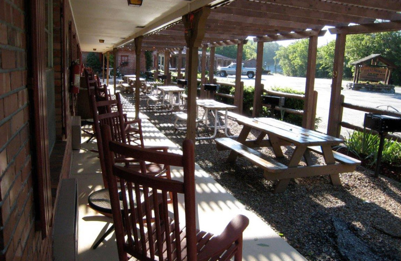 Porch at Rocky Branch Resort.