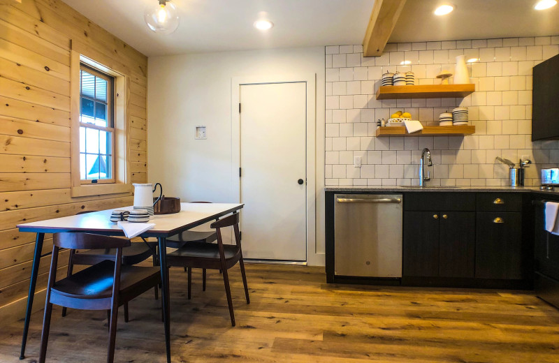 Rental kitchen at Northern Living - Luxurious Vacation Rentals.