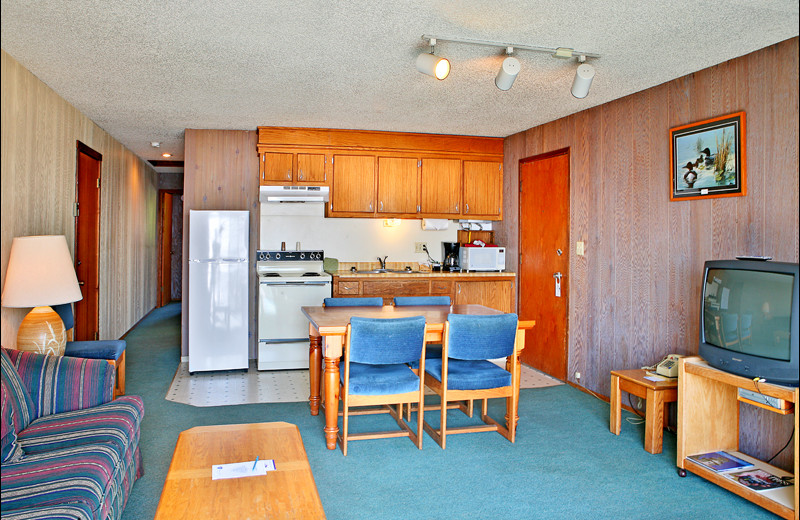 Guest room at Ocean Crest Resort.