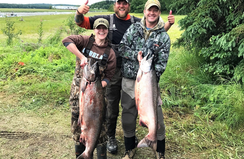 Fishing at Kenai River Drifter's Lodge.