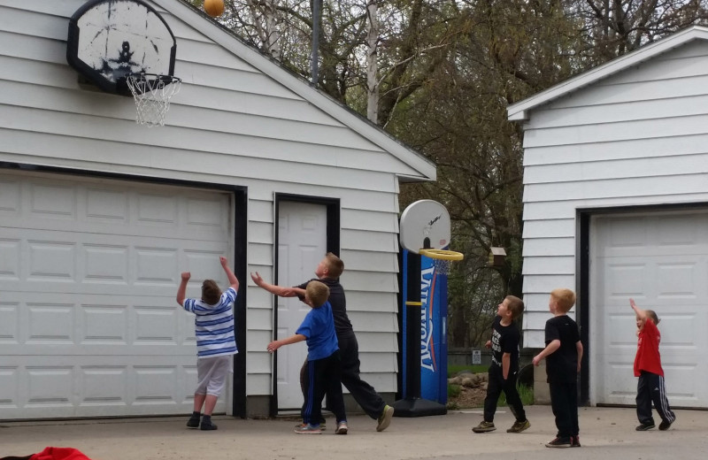 Basketball court at Riverside Resort.