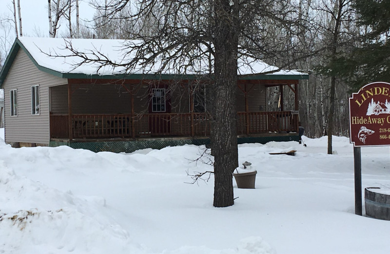 Cabin exterior at Linder's HideAway Cabins.