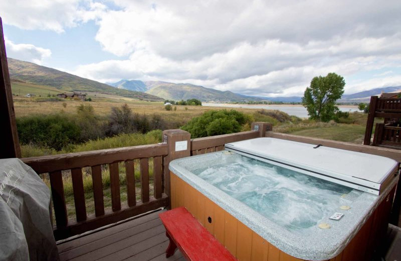 Rental jacuzzi at Lakeside Resort Properties.