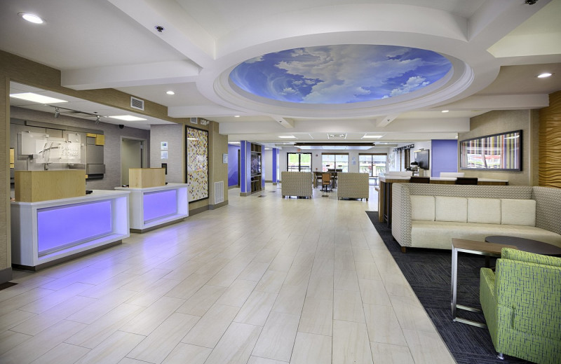 Lobby at Holiday Inn Express Jacksonville South.