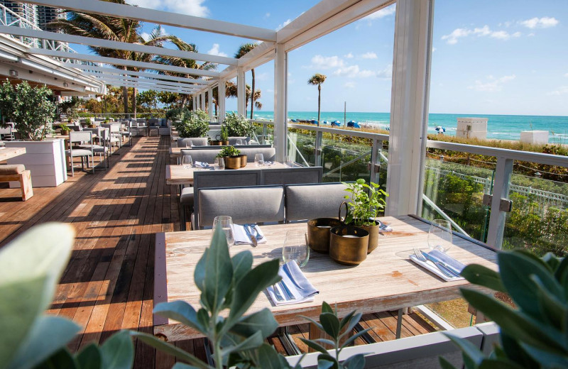 Dining at Eden Roc Miami Beach.