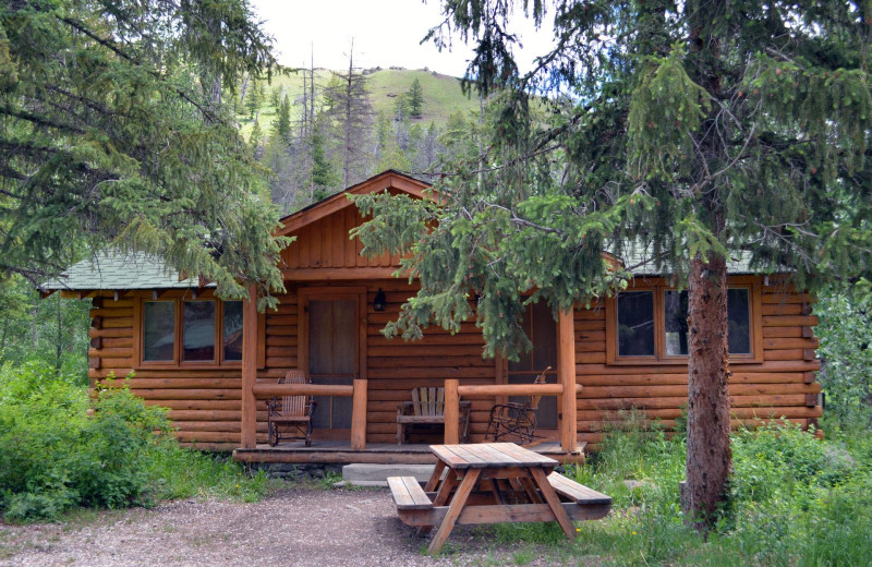 Cabin exterior at Shoshone Lodge & Guest Ranch.