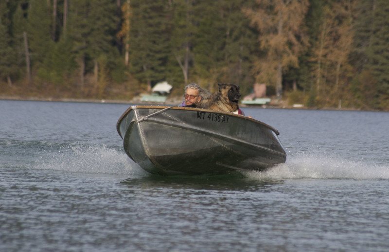 Boating at Lake Five Resort.