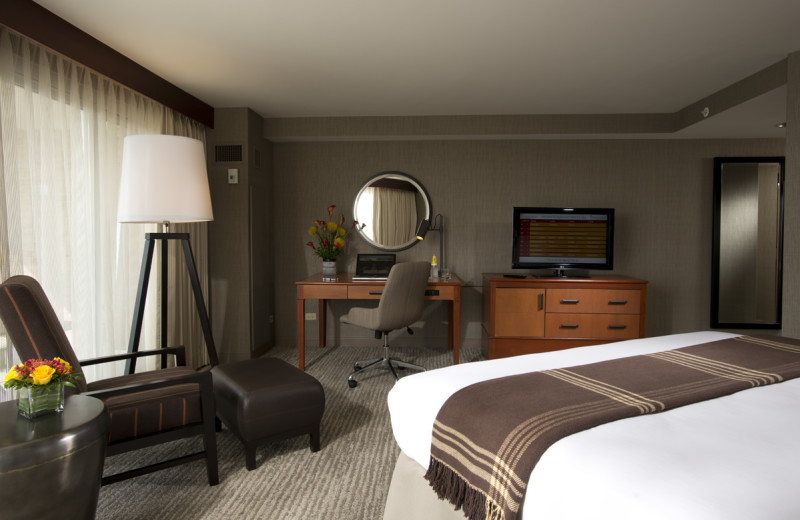 Guest room at Eaglewood Resort & Spa.