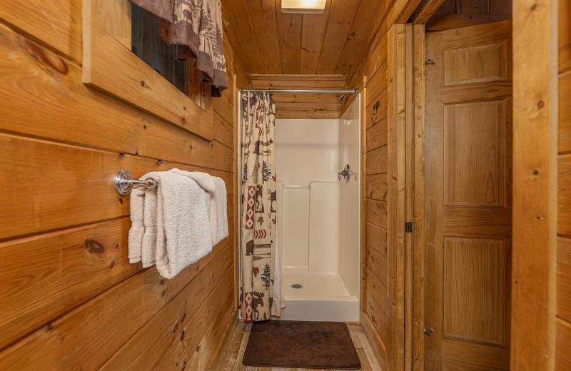 Bathroom at American Patriot Getaways - A Beary Nice Cabin.