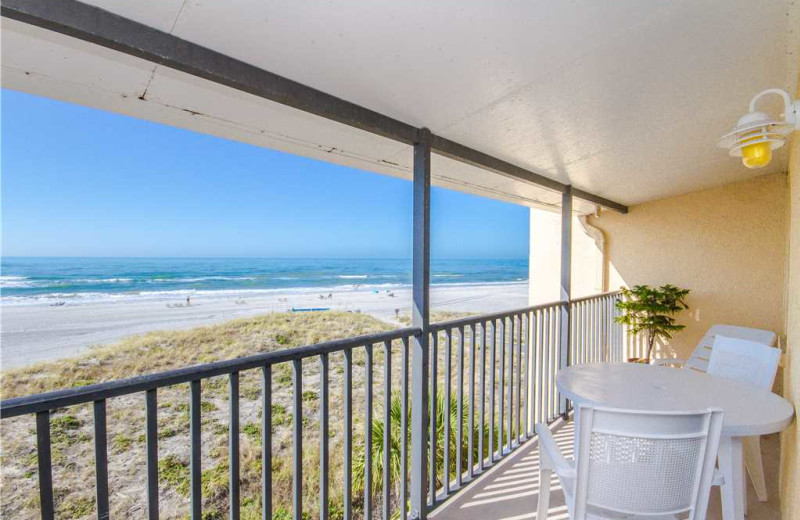 Rental balcony at SunHost Resorts.